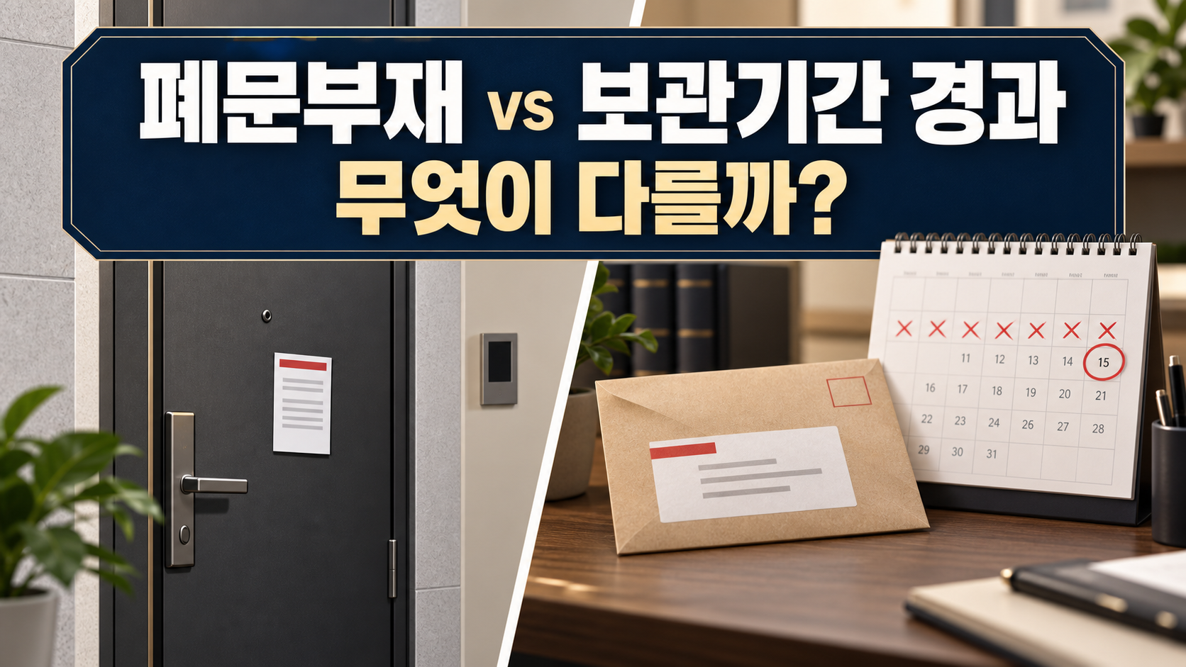 폐문부재와 보관기간 경과는 무엇이 다를까?