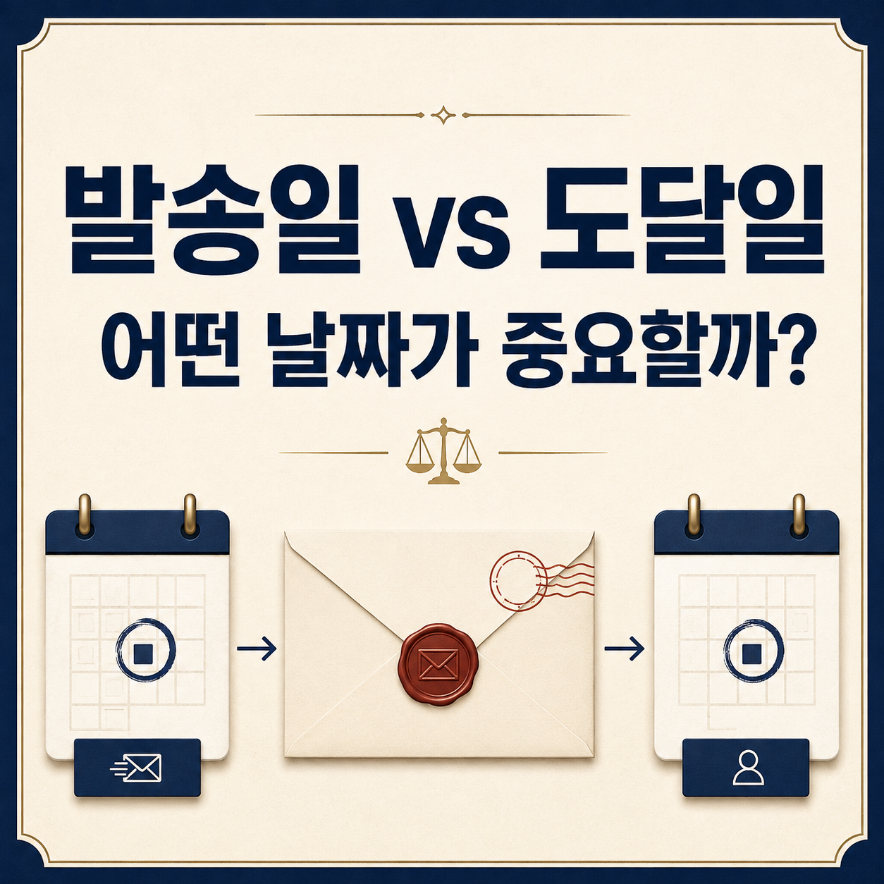 내용증명 발송일과 상대방 도달일이 다른 경우
