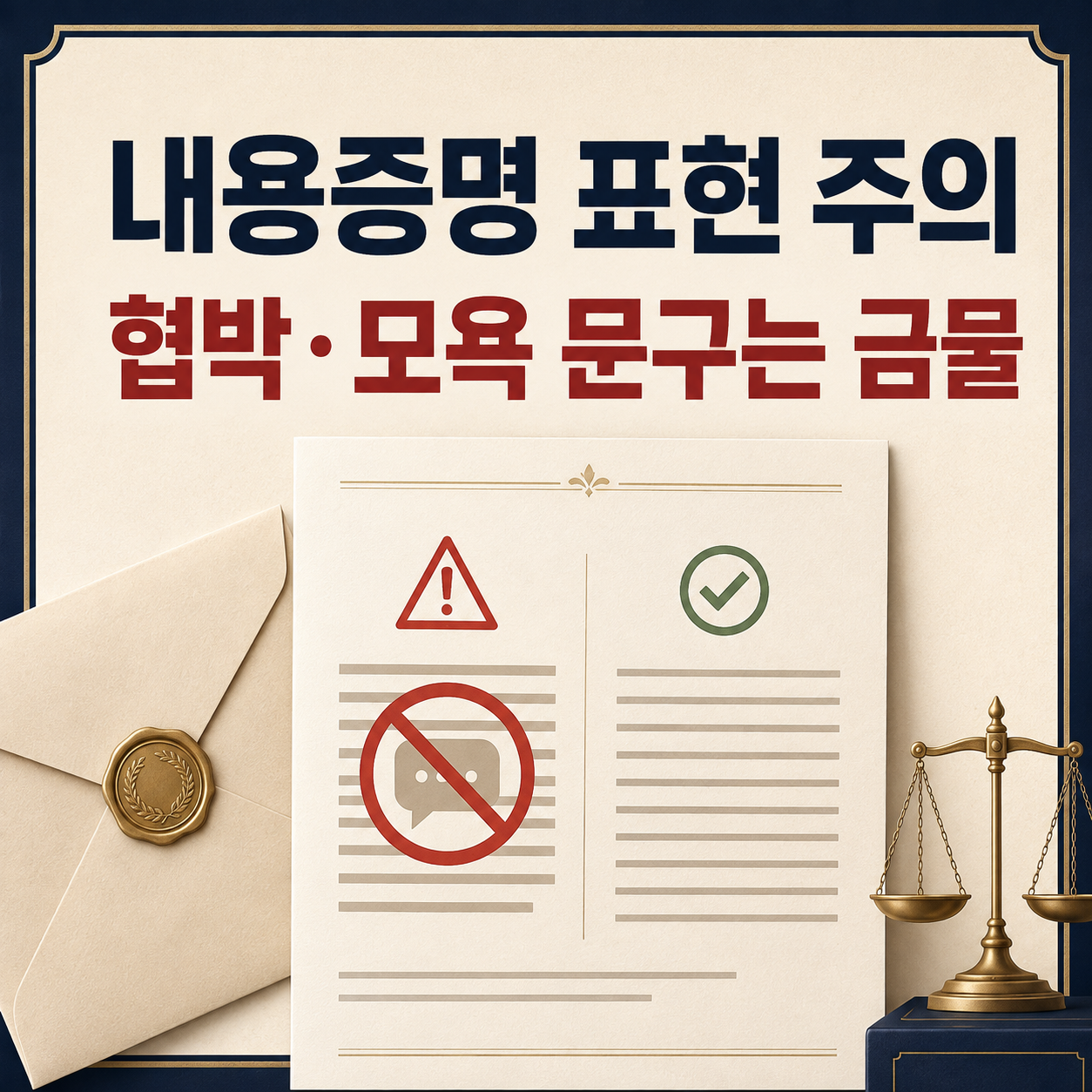 내용증명 작성 시 피해야 할 표현