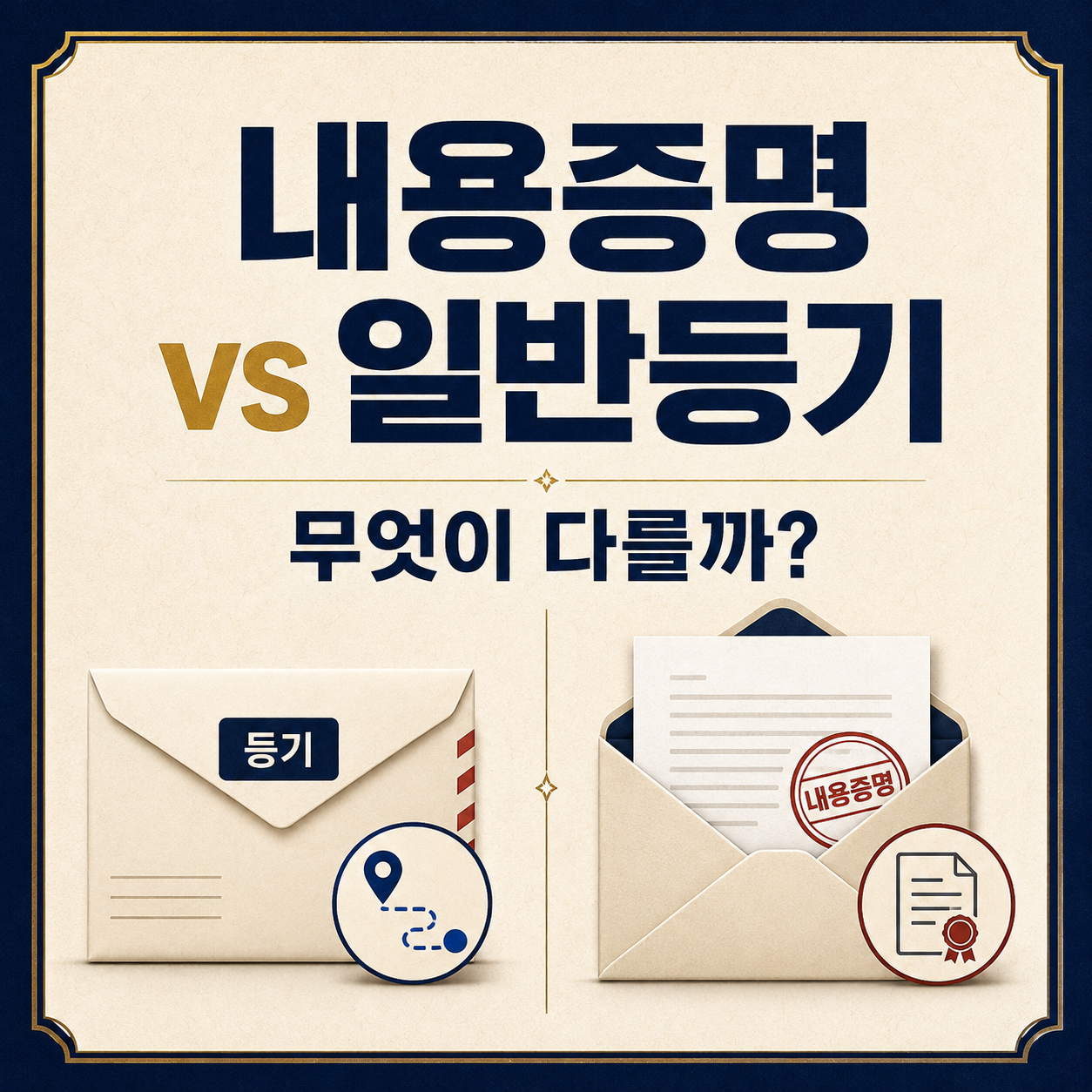 내용증명과 일반등기 차이