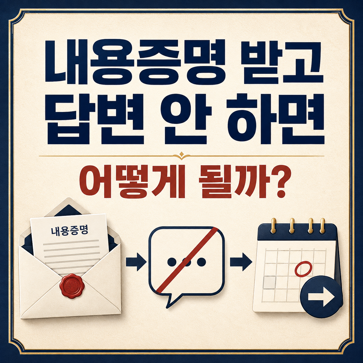 내용증명을 받은 사람이 답변하지 않으면 어떻게 될까