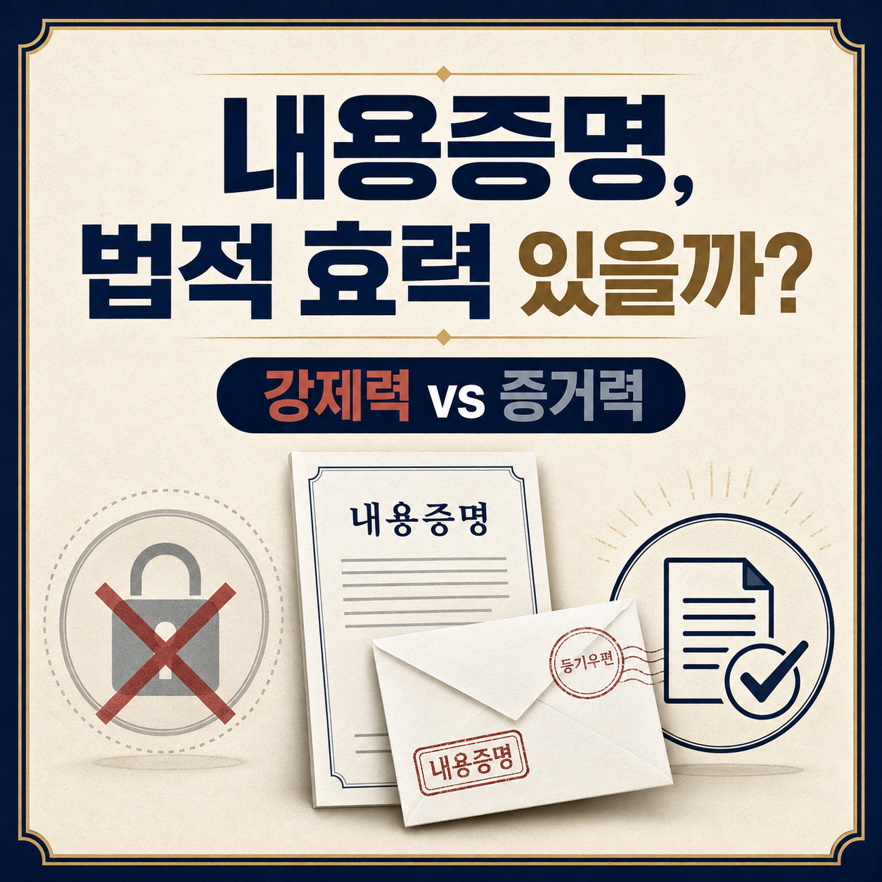 내용증명을 보내면 법적 효력이 생길까