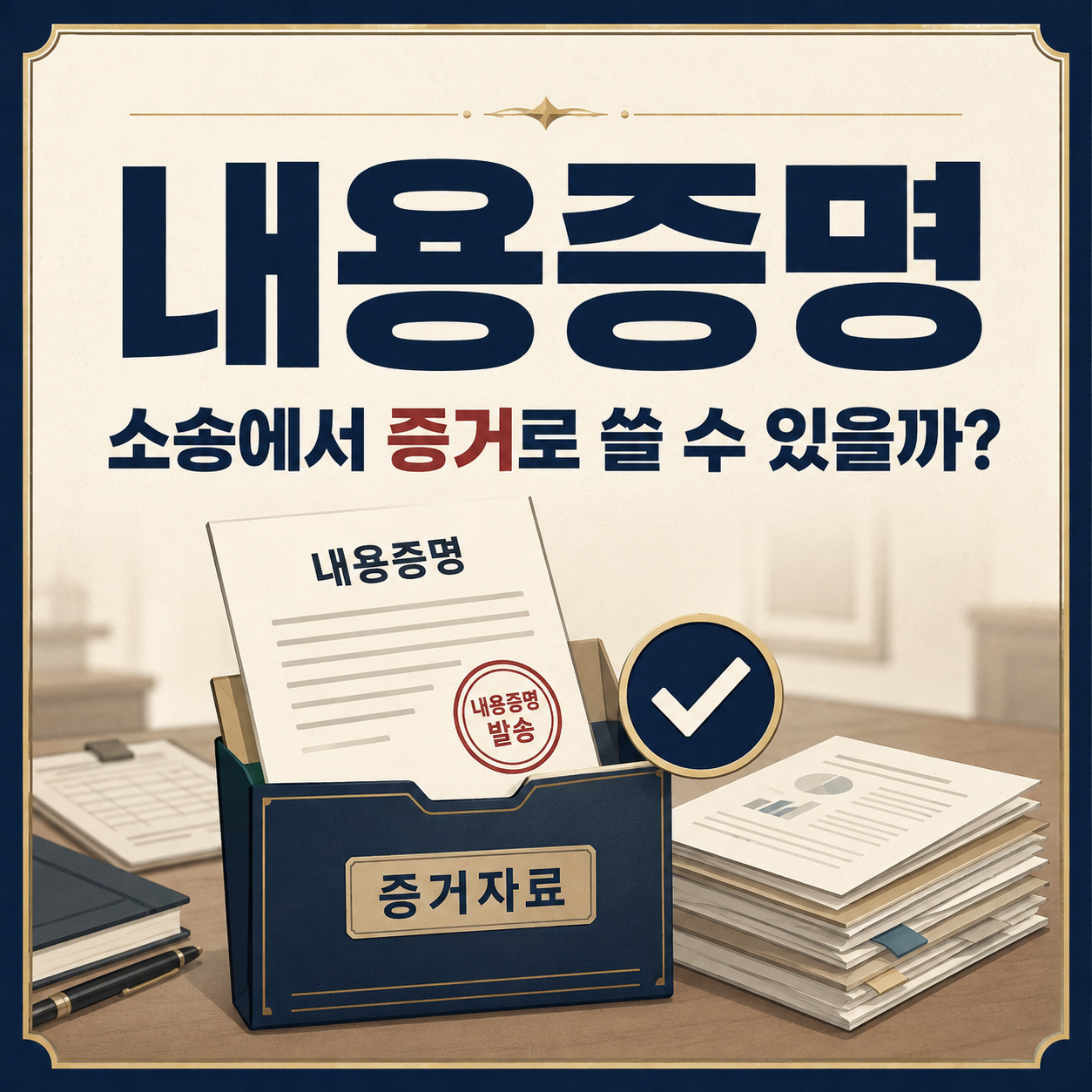 내용증명을 보내면 소송에서 증거로 사용