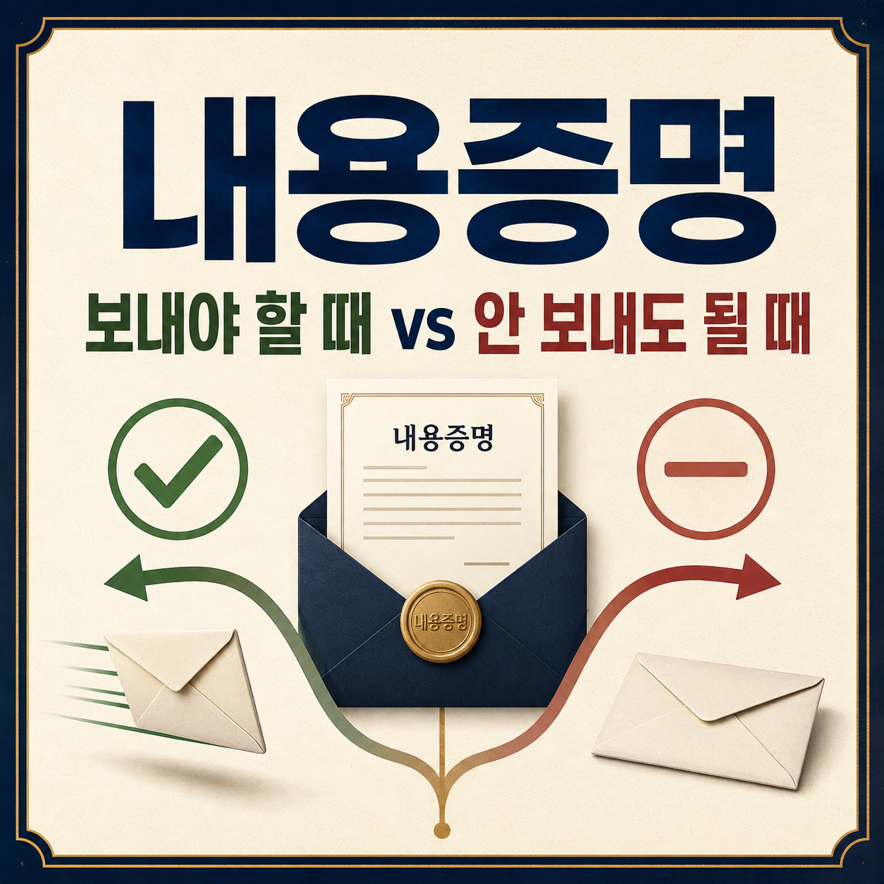 내용증명을 보내야 하는 상황과 굳이 보내지 않아도 되는 상황
