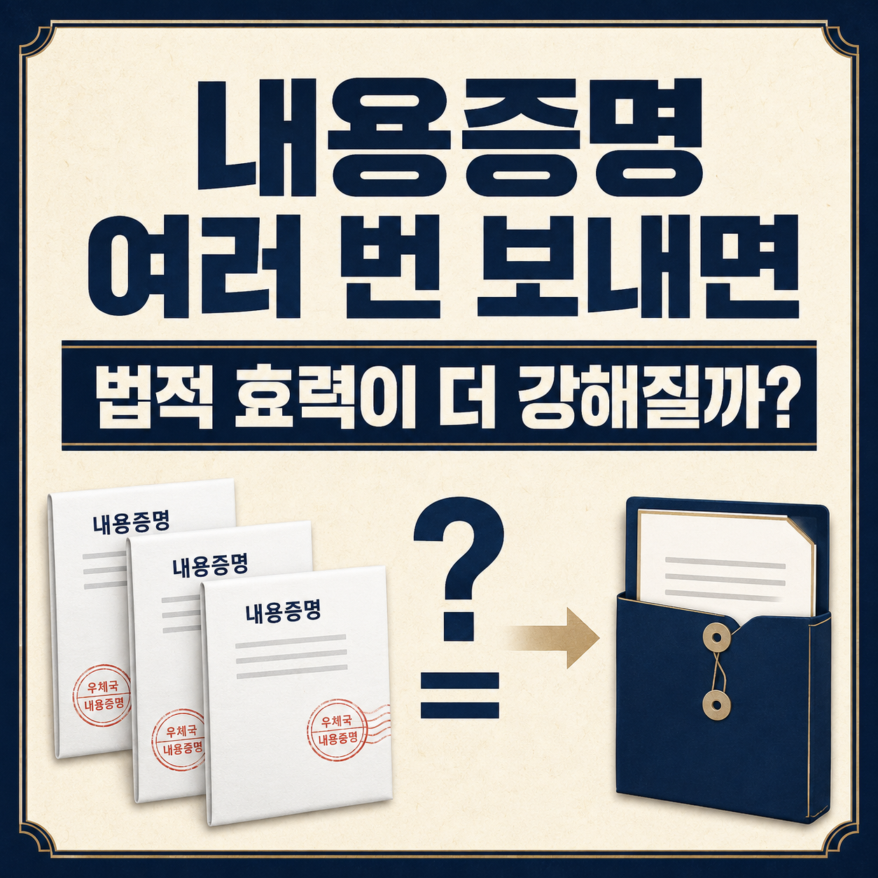 내용증명을 여러 번 보내면 법적 효력이 더 강해질까